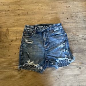 Next Level Stretch Curvy Hi-Rise Jean Shorts